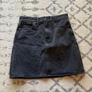 Madewell Rigid Denim High-Waist Straight Mini Skirt in Berridge Wash
